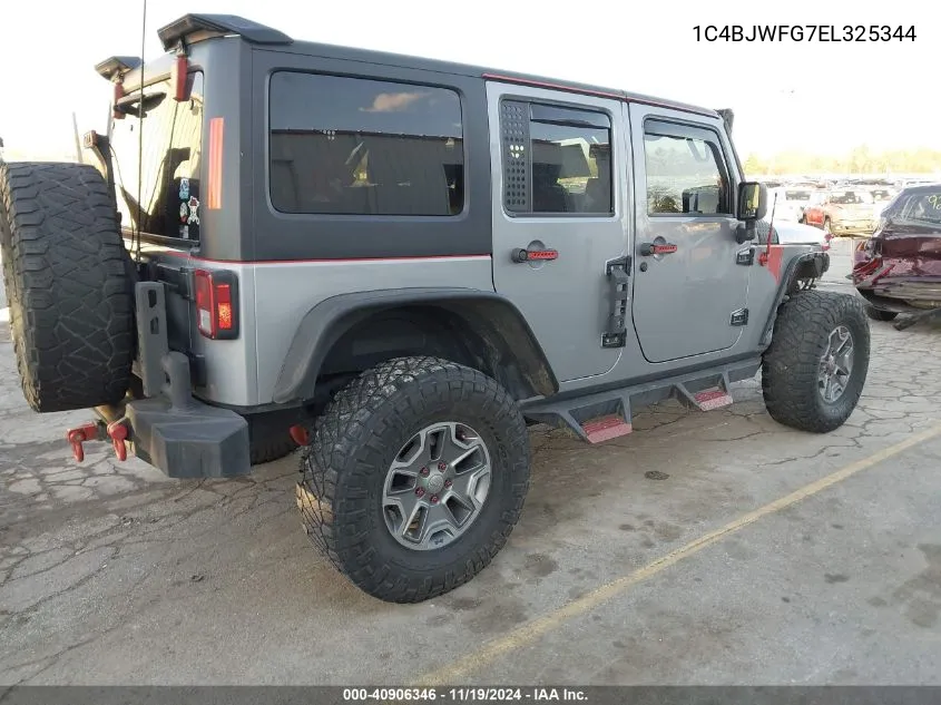 2014 Jeep Wrangler Unlimited Rubicon VIN: 1C4BJWFG7EL325344 Lot: 40906346