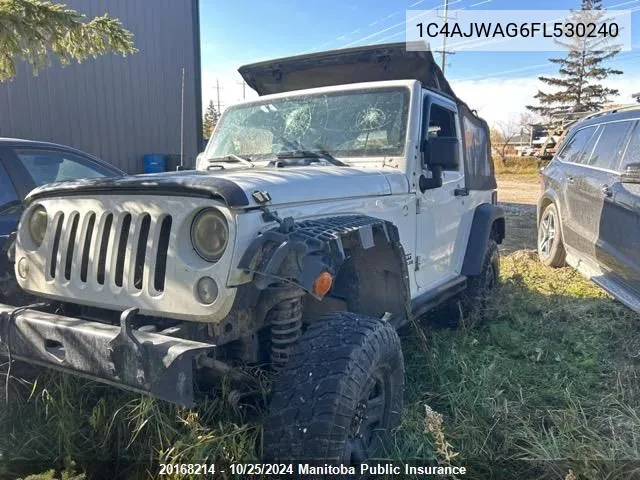 2015 Jeep Wrangler Sahara VIN: 1C4AJWAG6FL530240 Lot: 20168214