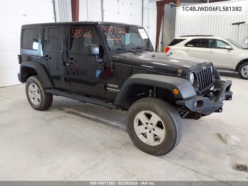 2015 Jeep Wrangler Unlimited Sport VIN: 1C4BJWDG6FL581382 Lot: 38871262