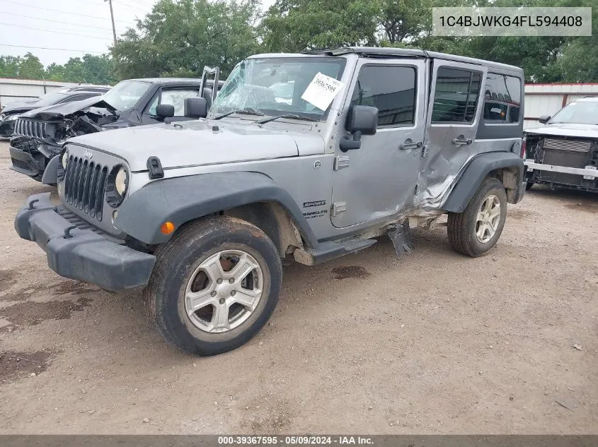 1C4BJWKG4FL594408 2015 Jeep Wrangler Unlimited Sport Rhd