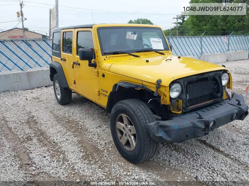 2015 Jeep Wrangler Unlimited Sport VIN: 1C4BJWDG9FL624077 Lot: 39384298