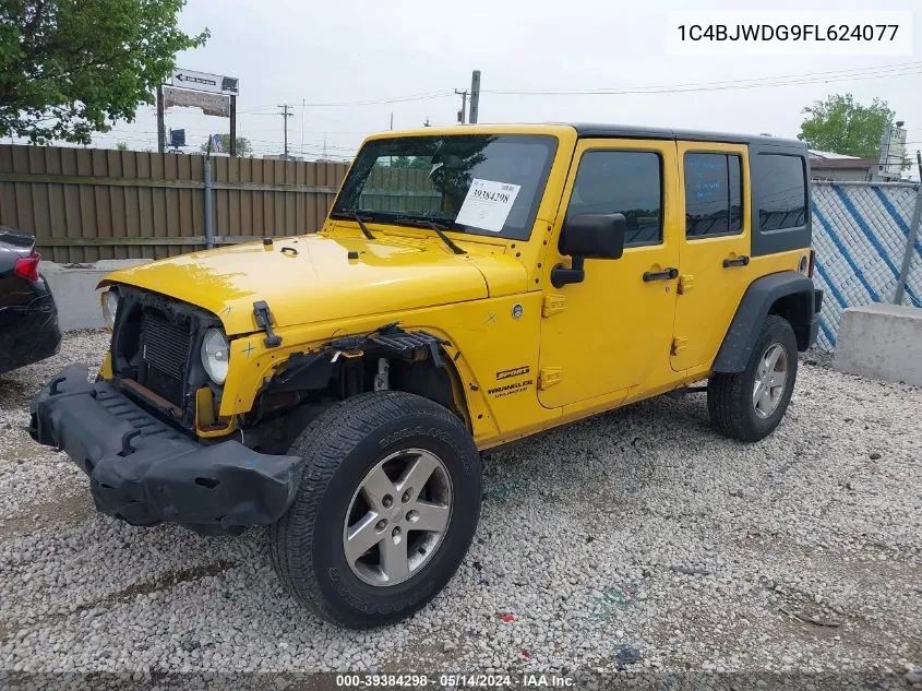 2015 Jeep Wrangler Unlimited Sport VIN: 1C4BJWDG9FL624077 Lot: 39384298