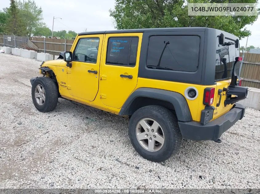 2015 Jeep Wrangler Unlimited Sport VIN: 1C4BJWDG9FL624077 Lot: 39384298