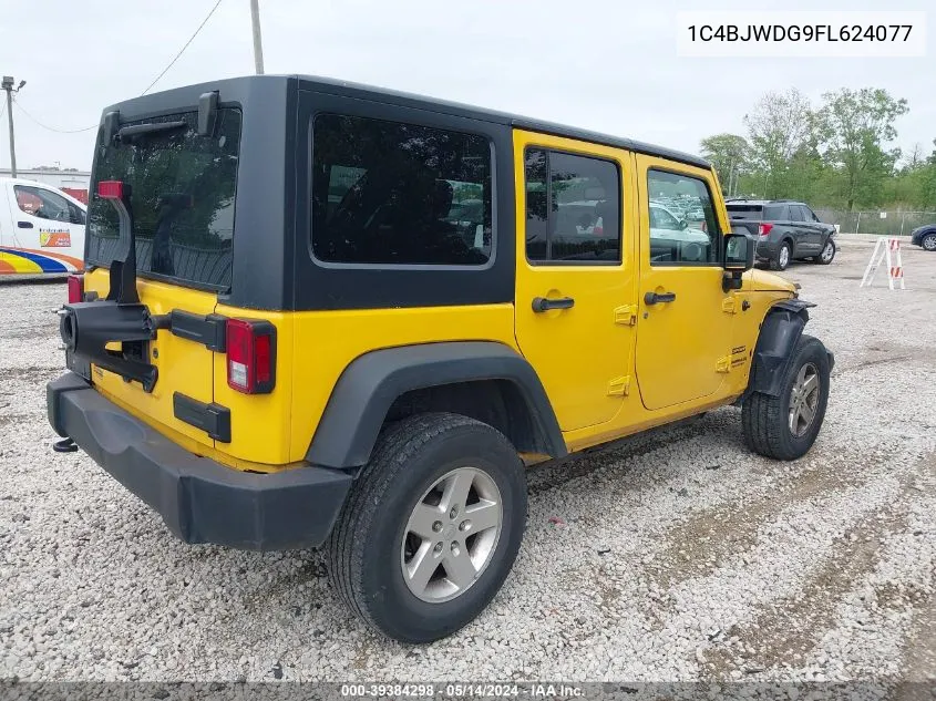 2015 Jeep Wrangler Unlimited Sport VIN: 1C4BJWDG9FL624077 Lot: 39384298