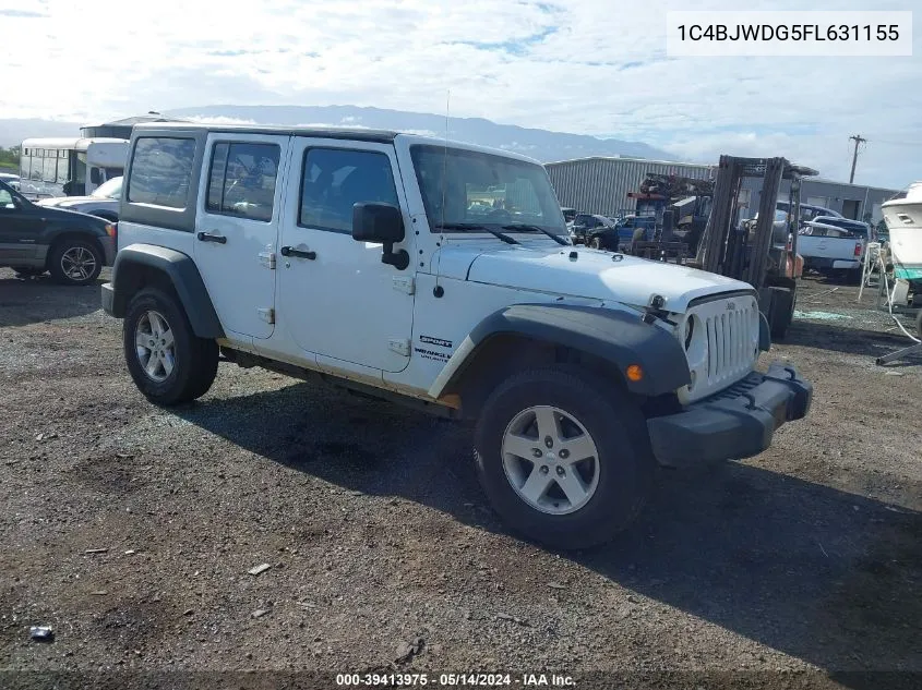 1C4BJWDG5FL631155 2015 Jeep Wrangler Unlimited Sport