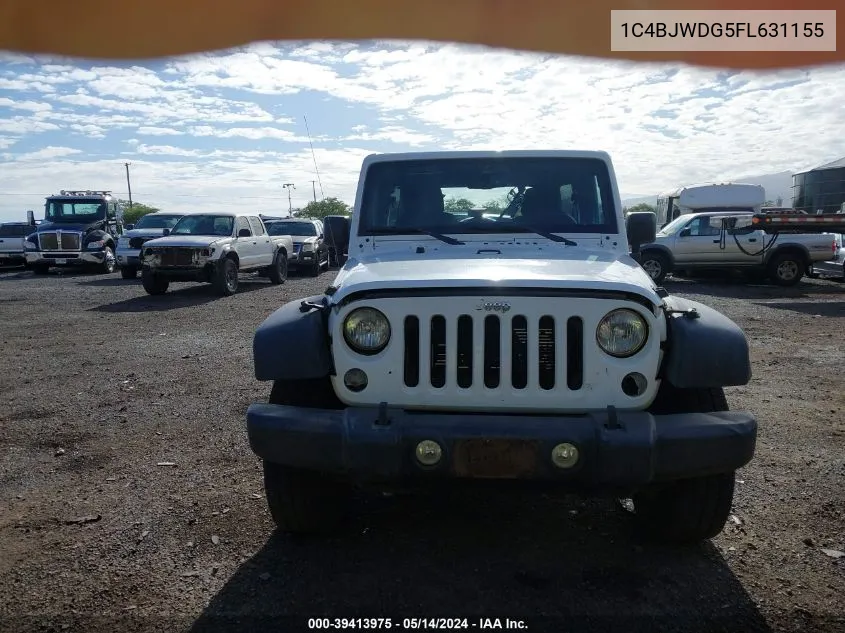 1C4BJWDG5FL631155 2015 Jeep Wrangler Unlimited Sport