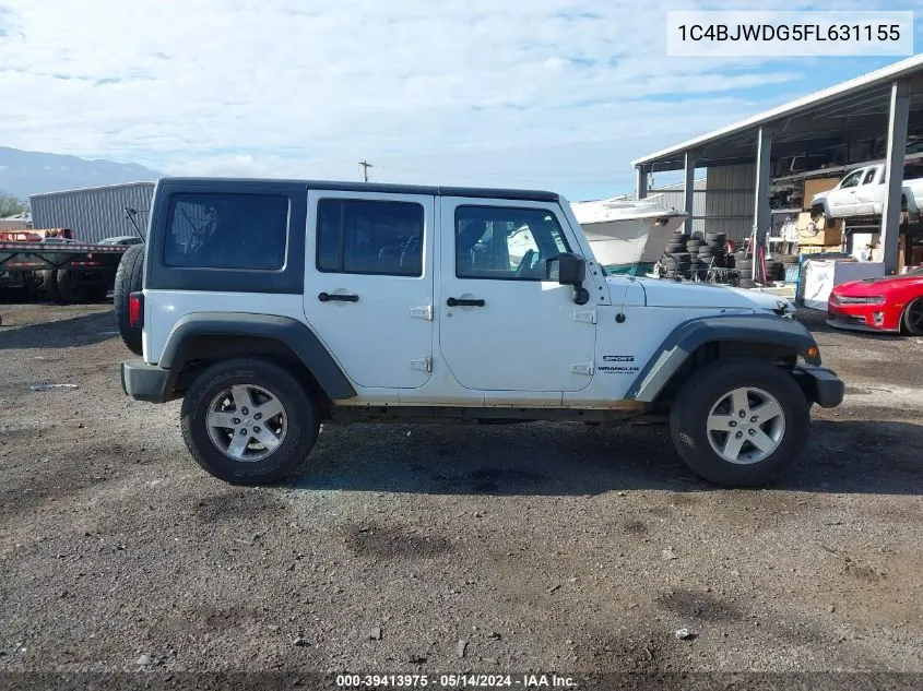 1C4BJWDG5FL631155 2015 Jeep Wrangler Unlimited Sport