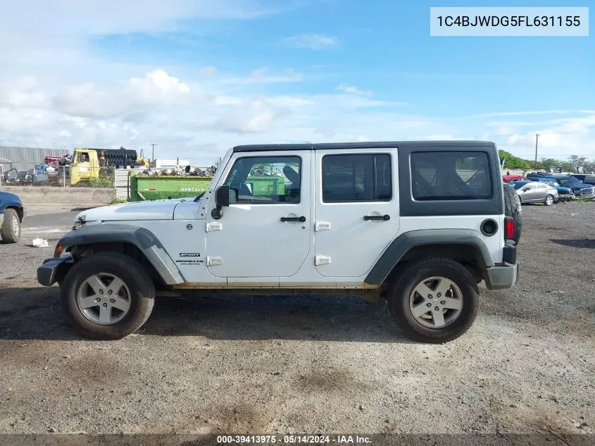 2015 Jeep Wrangler Unlimited Sport VIN: 1C4BJWDG5FL631155 Lot: 39413975