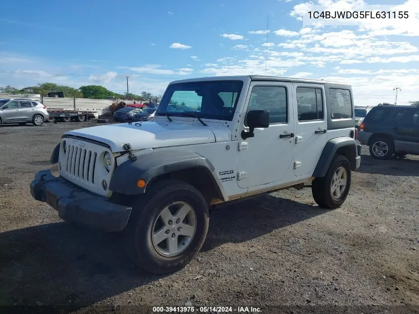 1C4BJWDG5FL631155 2015 Jeep Wrangler Unlimited Sport