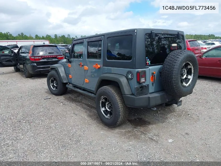 1C4BJWDG5FL773456 2015 Jeep Wrangler Unlimited Sport