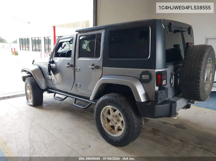 1C4HJWEG4FL538555 2015 Jeep Wrangler Unlimited Sahara