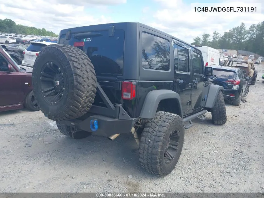 2015 Jeep Wrangler Unlimited Sport VIN: 1C4BJWDG5FL731191 Lot: 39835660