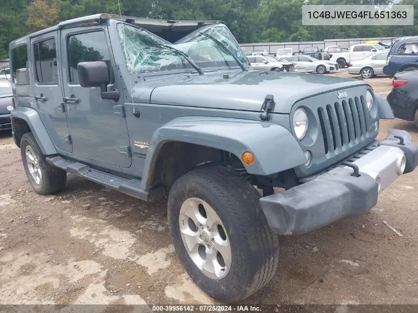 1C4BJWEG4FL651363 2015 Jeep Wrangler Unlimited Sahara