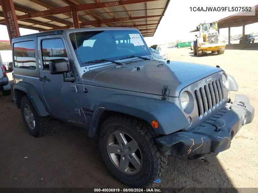 2015 Jeep Wrangler Sport VIN: 1C4AJWAG9FL507552 Lot: 40036919