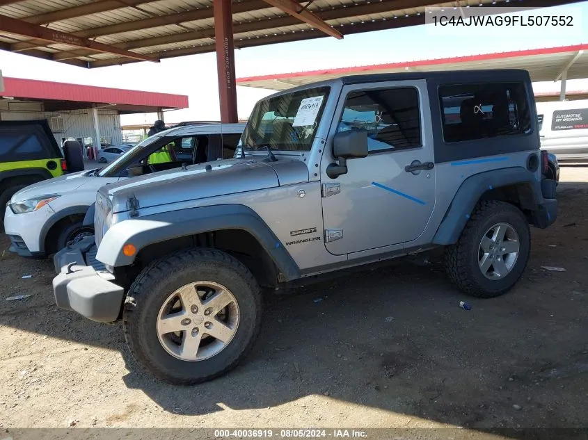 2015 Jeep Wrangler Sport VIN: 1C4AJWAG9FL507552 Lot: 40036919