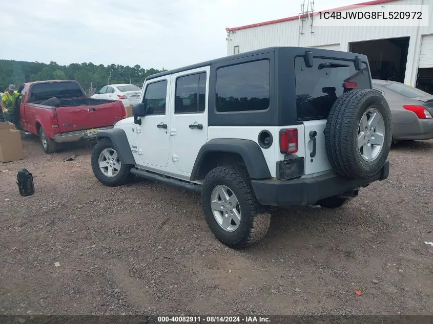 2015 Jeep Wrangler Unlimited Sport VIN: 1C4BJWDG8FL520972 Lot: 40082911