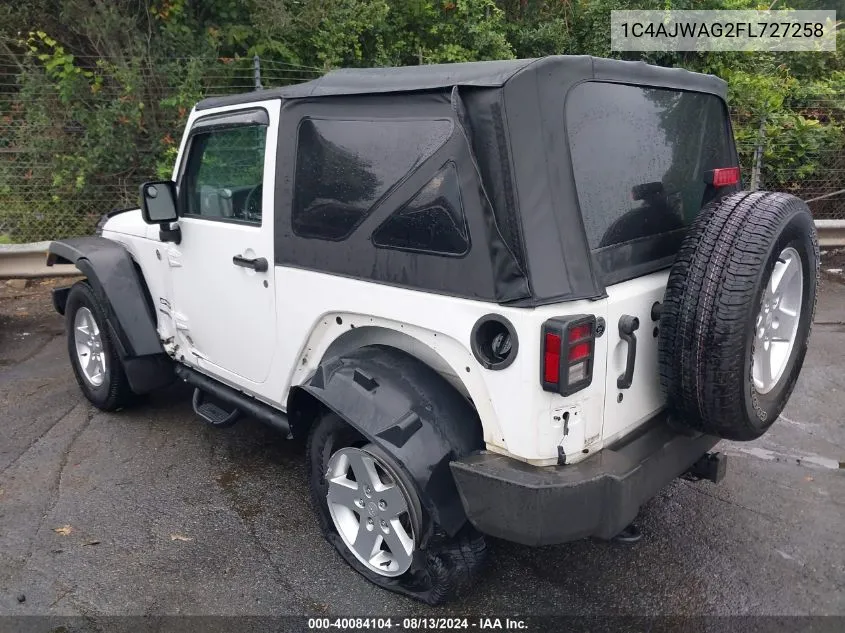 1C4AJWAG2FL727258 2015 Jeep Wrangler Sport