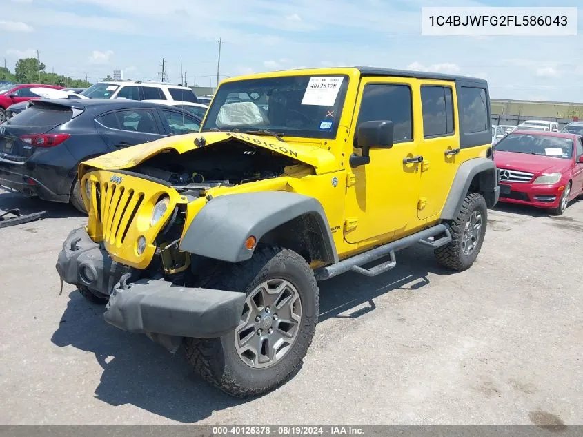 2015 Jeep Wrangler Unlimited Rubicon VIN: 1C4BJWFG2FL586043 Lot: 40125378