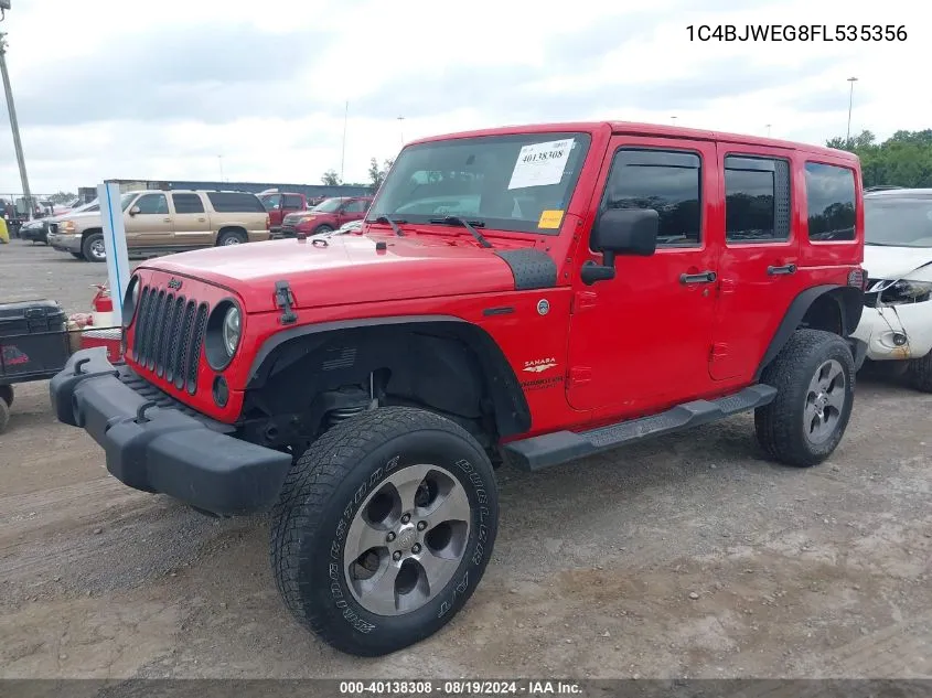 1C4BJWEG8FL535356 2015 Jeep Wrangler Unlimited Sahara