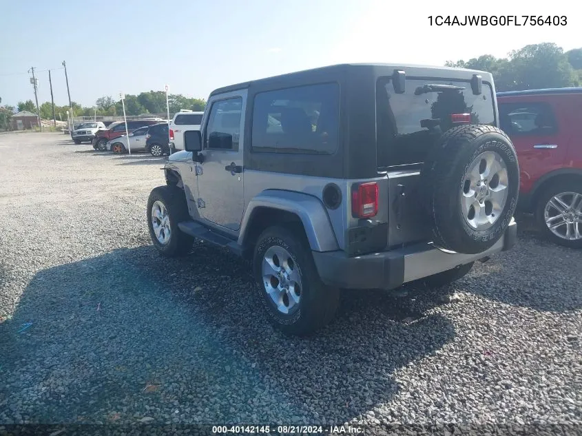 1C4AJWBG0FL756403 2015 Jeep Wrangler Sahara