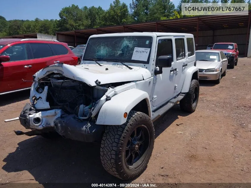 2015 Jeep Wrangler Unlimited Sahara VIN: 1C4HJWEG9FL767667 Lot: 40143974