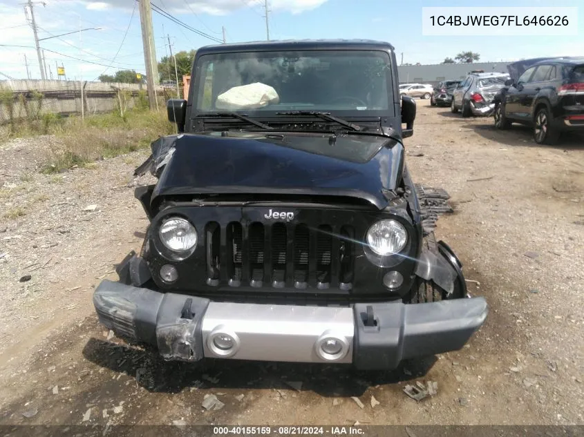 2015 Jeep Wrangler Unlimited Sahara VIN: 1C4BJWEG7FL646626 Lot: 40155159