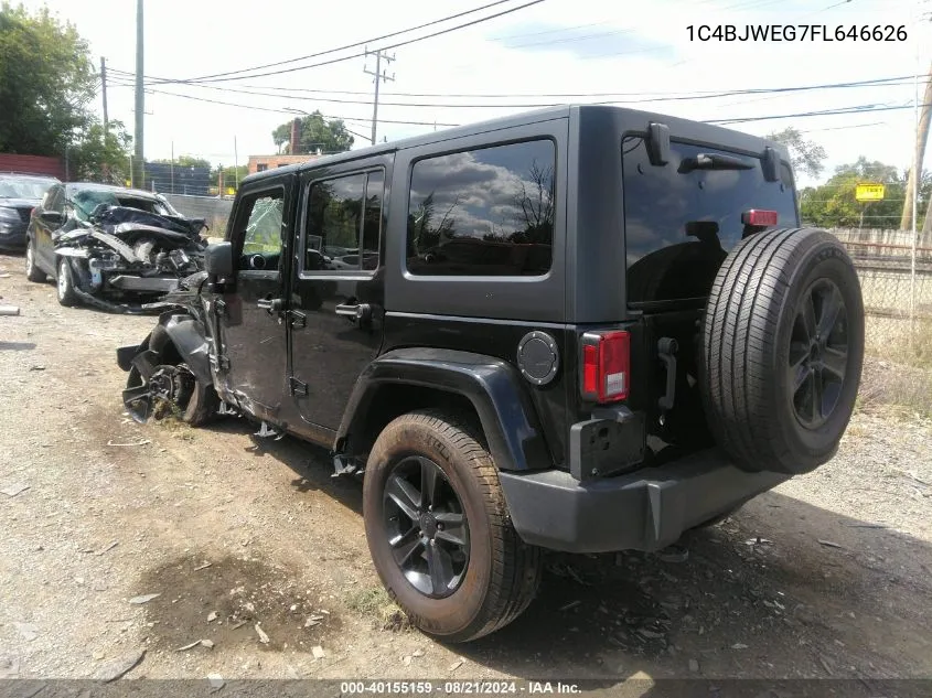 2015 Jeep Wrangler Unlimited Sahara VIN: 1C4BJWEG7FL646626 Lot: 40155159