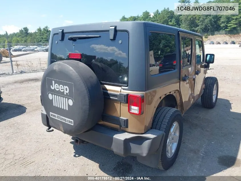 2015 Jeep Wrangler Unlimited Sport VIN: 1C4BJWDG8FL707046 Lot: 40179512