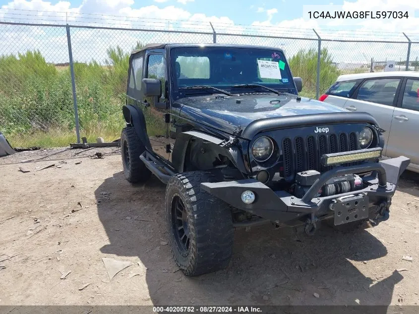 2015 Jeep Wrangler Sport VIN: 1C4AJWAG8FL597034 Lot: 40205752