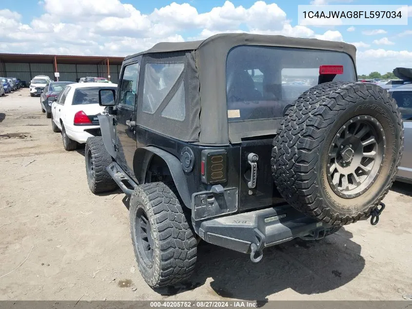 2015 Jeep Wrangler Sport VIN: 1C4AJWAG8FL597034 Lot: 40205752