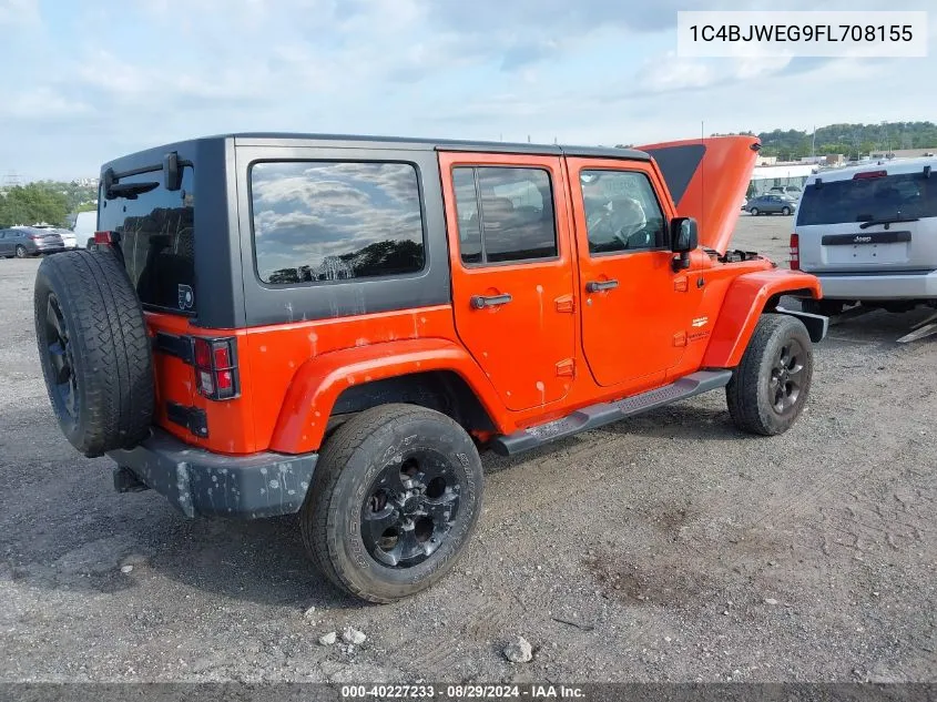 1C4BJWEG9FL708155 2015 Jeep Wrangler Unlimited Sahara