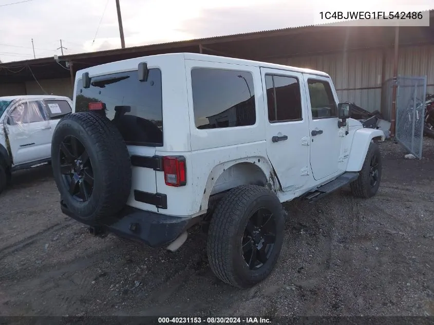 1C4BJWEG1FL542486 2015 Jeep Wrangler Unlimited Sahara