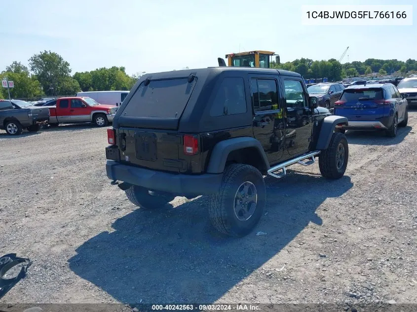 2015 Jeep Wrangler Unlimited Sport VIN: 1C4BJWDG5FL766166 Lot: 40242563