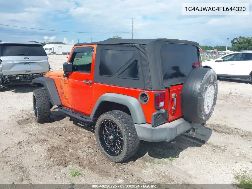 1C4AJWAG4FL644320 2015 Jeep Wrangler Sport