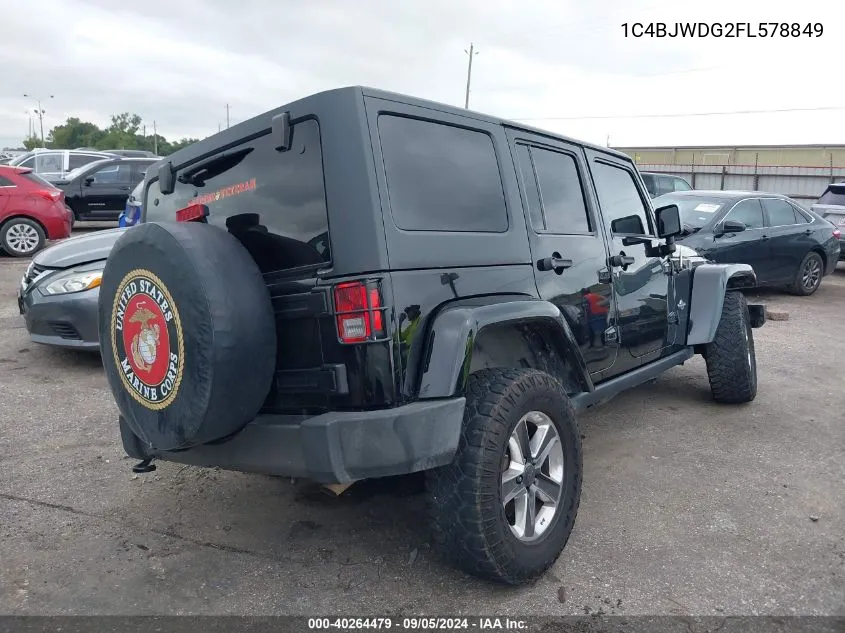 2015 Jeep Wrangler Unlimited Freedom Edition VIN: 1C4BJWDG2FL578849 Lot: 40264479