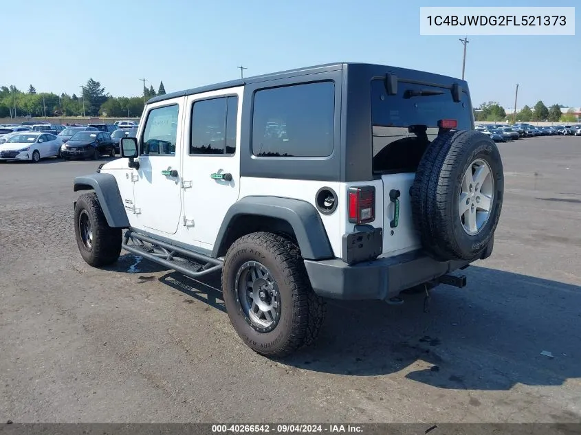 2015 Jeep Wrangler Unlimited Sport VIN: 1C4BJWDG2FL521373 Lot: 40266542