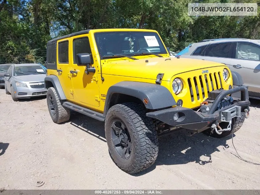 1C4BJWDG2FL654120 2015 Jeep Wrangler Unlimited Sport