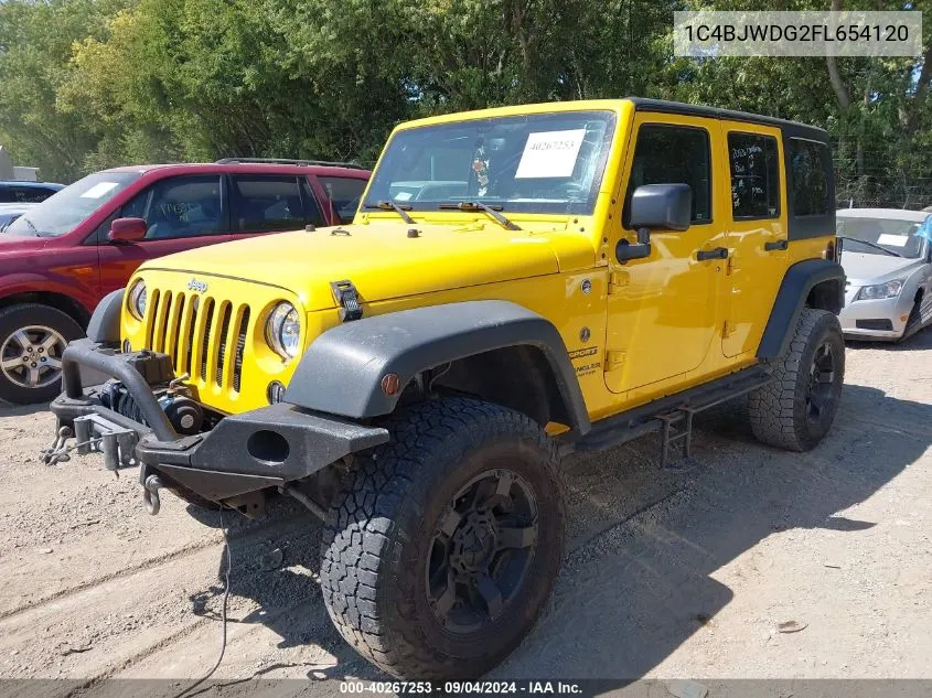 2015 Jeep Wrangler Unlimited Sport VIN: 1C4BJWDG2FL654120 Lot: 40267253