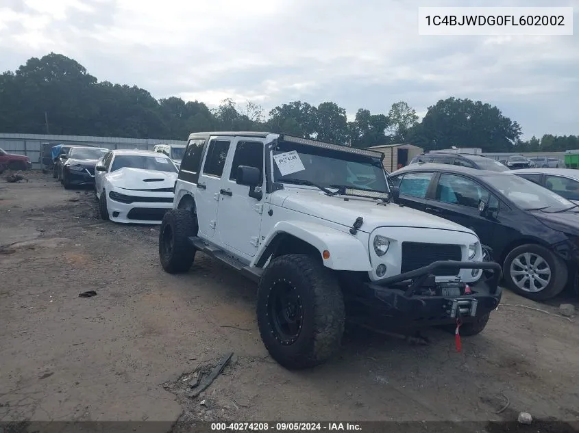 2015 Jeep Wrangler Unlimited Sport VIN: 1C4BJWDG0FL602002 Lot: 40274208