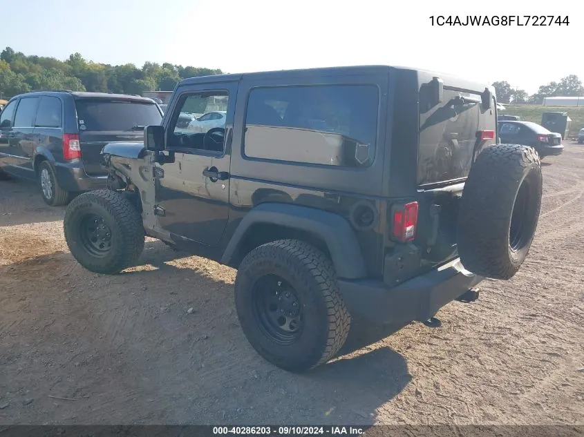 1C4AJWAG8FL722744 2015 Jeep Wrangler Sport