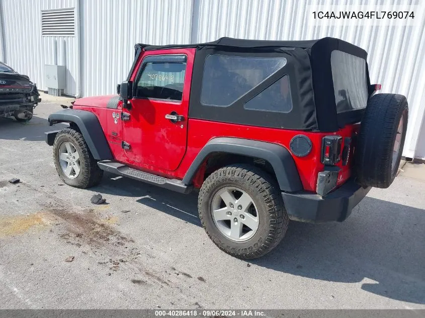 1C4AJWAG4FL769074 2015 Jeep Wrangler Sport