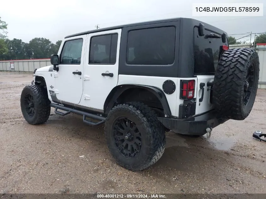 2015 Jeep Wrangler Unlimited Freedom Edition VIN: 1C4BJWDG5FL578599 Lot: 40301212