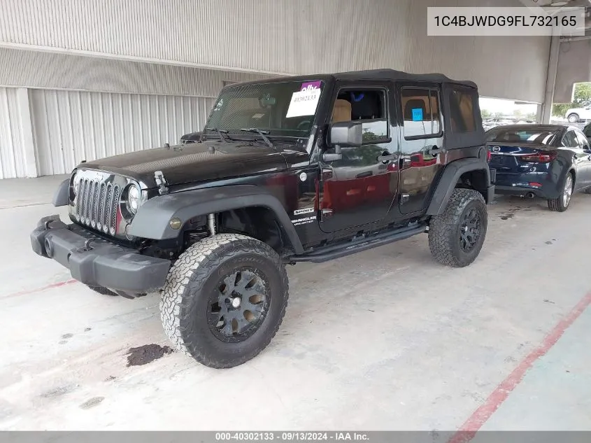 2015 Jeep Wrangler Unlimited Freedom Edition/Sport/Willys Wheeler VIN: 1C4BJWDG9FL732165 Lot: 40302133