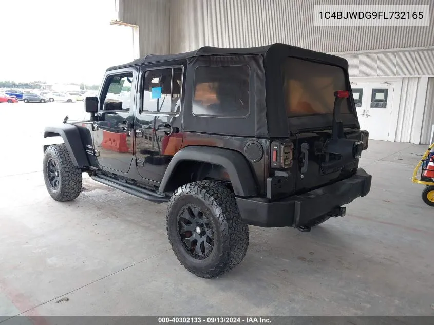 2015 Jeep Wrangler Unlimited Freedom Edition/Sport/Willys Wheeler VIN: 1C4BJWDG9FL732165 Lot: 40302133