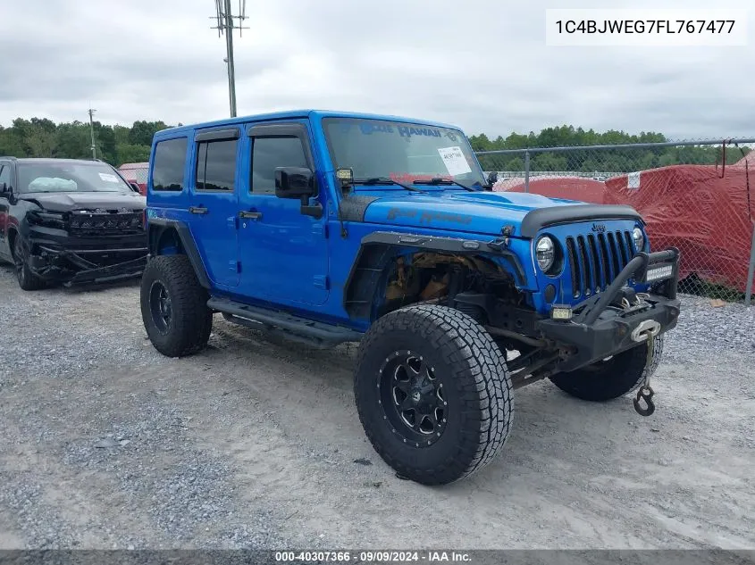 2015 Jeep Wrangler Unlimited Altitude VIN: 1C4BJWEG7FL767477 Lot: 40307366