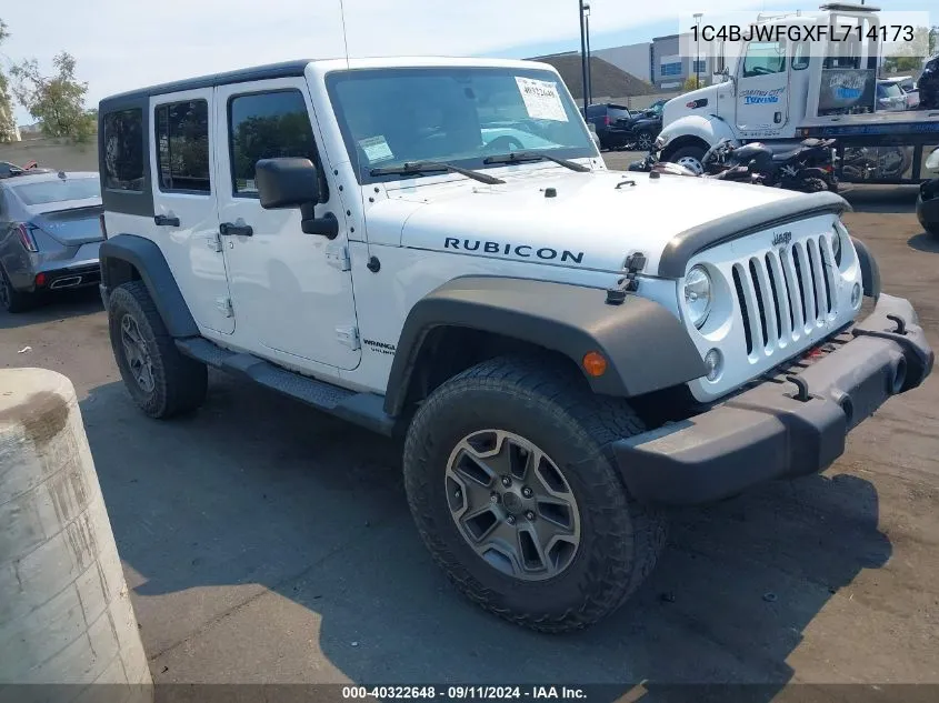 1C4BJWFGXFL714173 2015 Jeep Wrangler Unlimited Rubicon