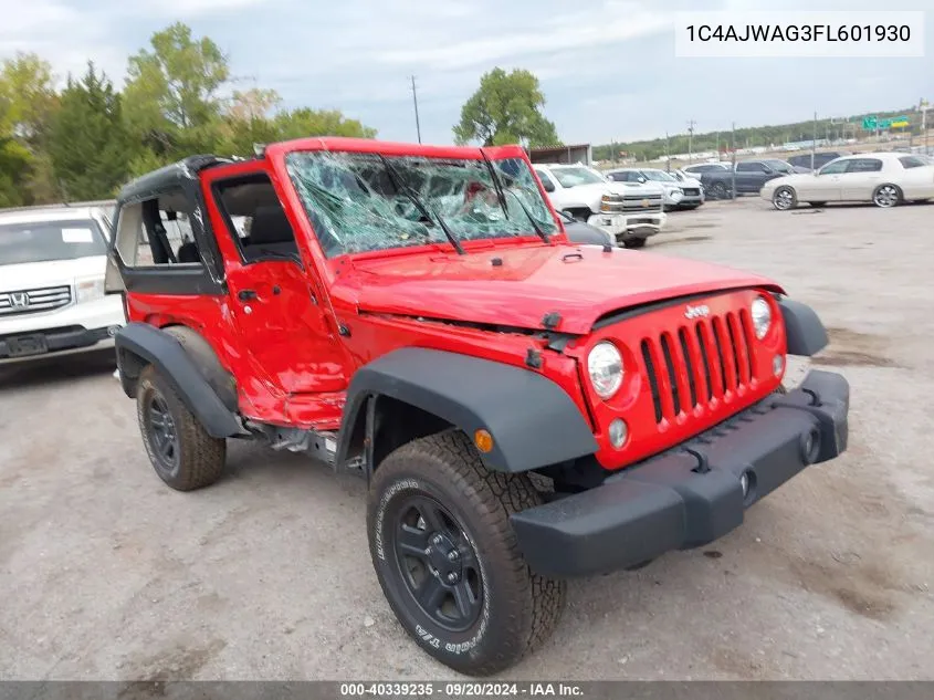 2015 Jeep Wrangler Sport VIN: 1C4AJWAG3FL601930 Lot: 40339235