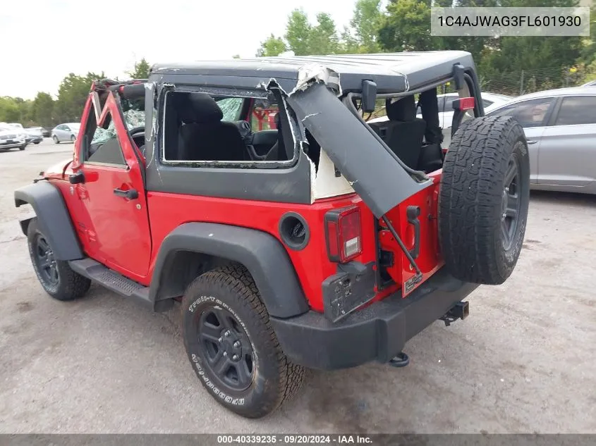 1C4AJWAG3FL601930 2015 Jeep Wrangler Sport