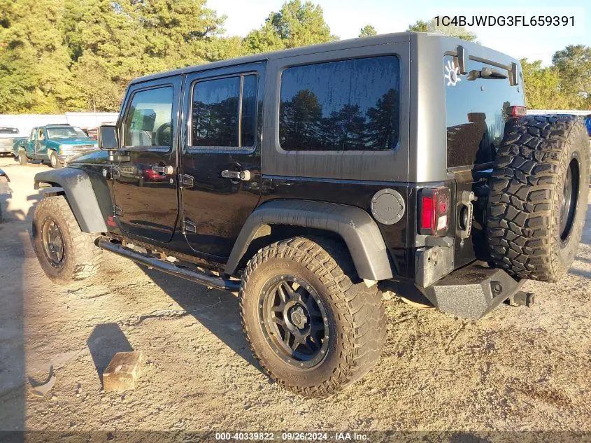 2015 Jeep Wrangler Unlimited Sport VIN: 1C4BJWDG3FL659391 Lot: 40339822