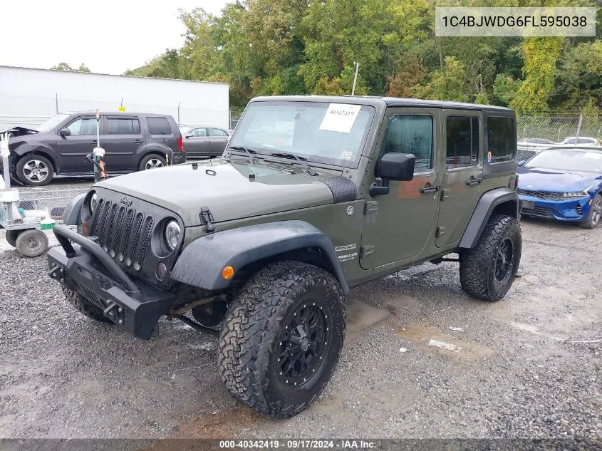 1C4BJWDG6FL595038 2015 Jeep Wrangler Unlimited Sport